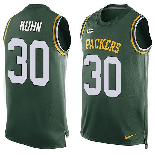  Packers #30 John Kuhn Green Team Color Men's Stitched NFL Limited Tank Top Jersey